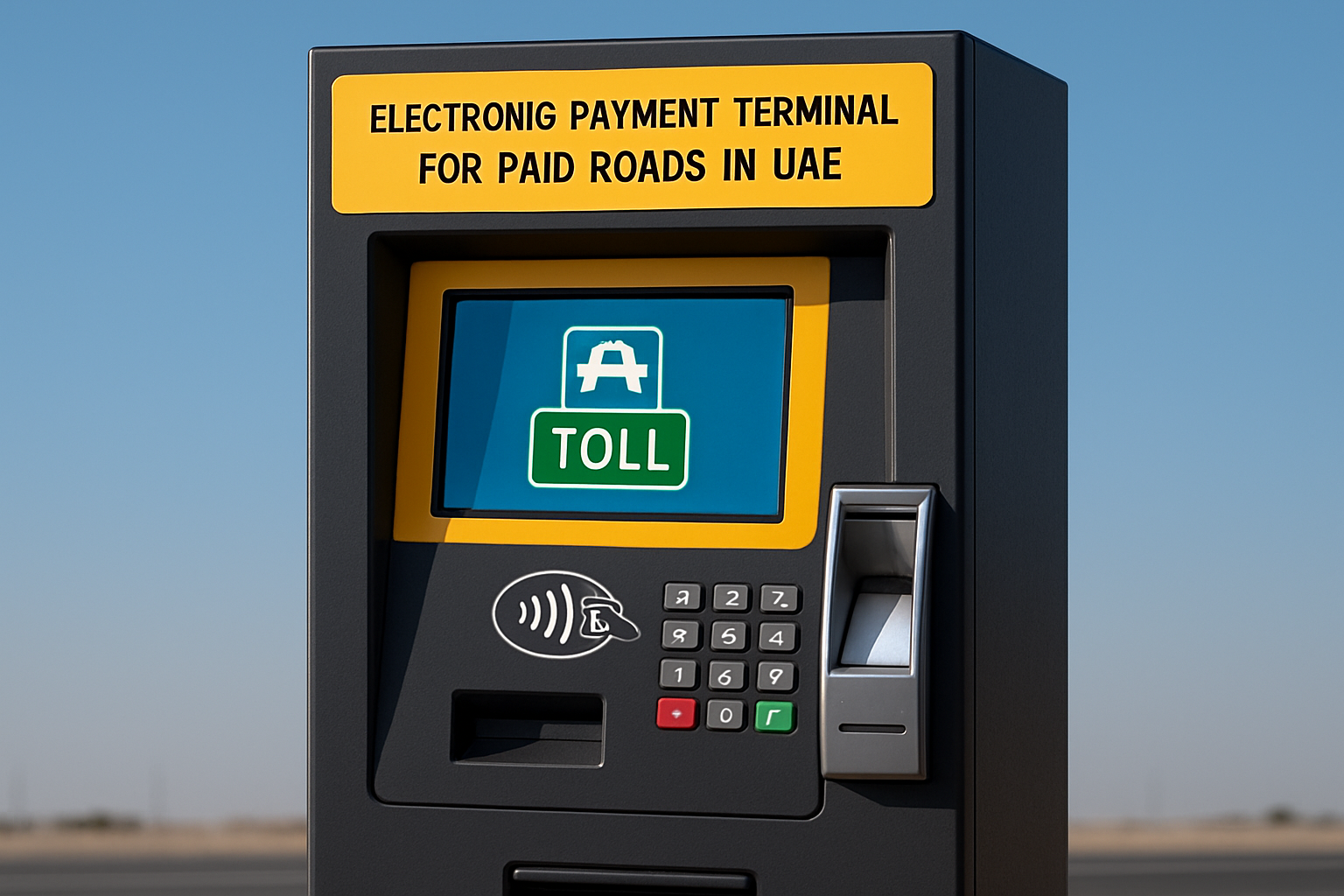 Electronic payment terminal for paid roads in UAE